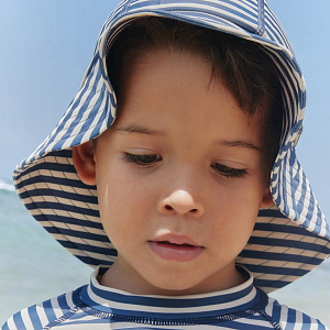 Панама Wheat "Bora Blue Swim Stripe", голубые полоски